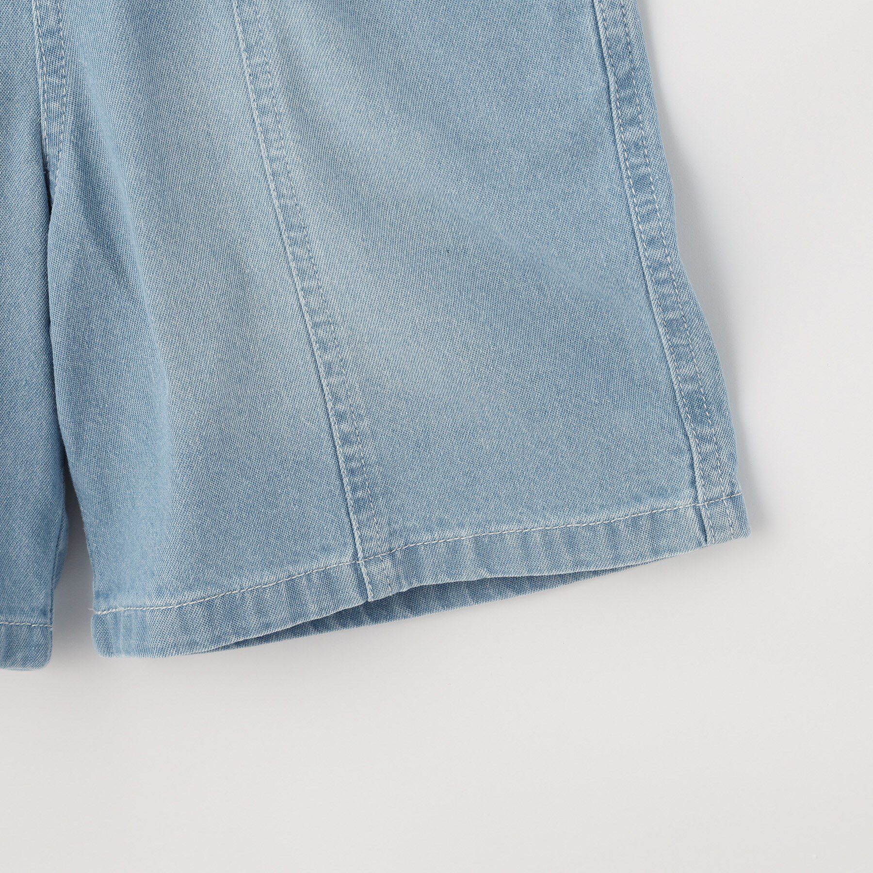 SHOO･LA･RUE「【100-150cm/ひんやり】ゆったりシルエットの デニムハーフパンツ」|その他|