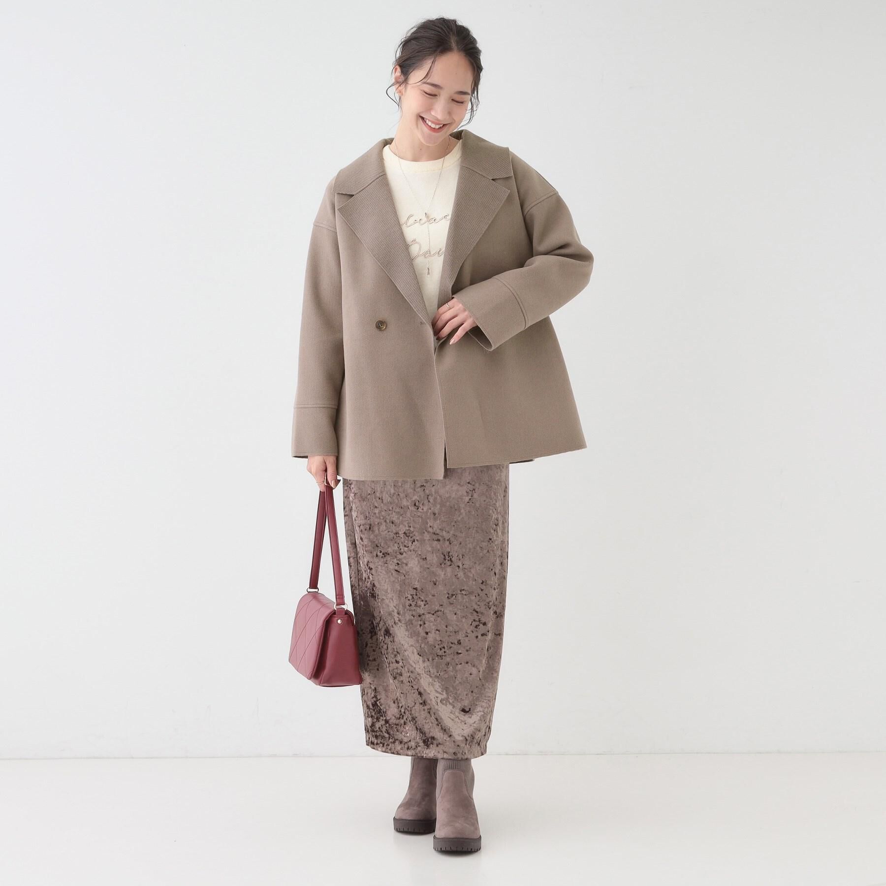 SHOO･LA･RUE「【洗濯機可/ちくちくしにくい】大人のための スウェットライク刺繍ロゴニット」|ニット・セーター|