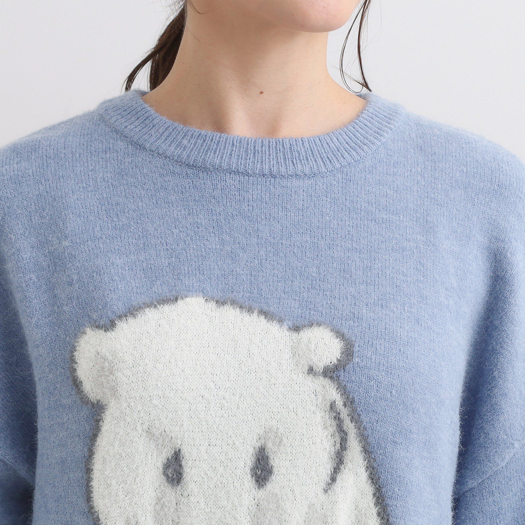 SHOO･LA･RUE「【旭山動物園応援商品】ゆるアニマル ふわふわジャカードニット」|ニット・セーター|