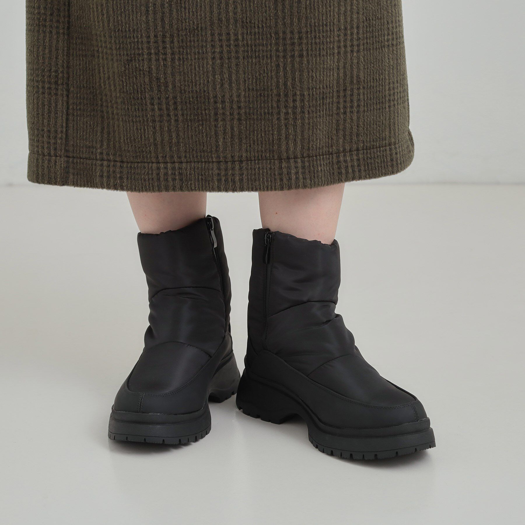 SHOO･LA･RUE「あったかキルティングブーツ」|ショートブーツ|