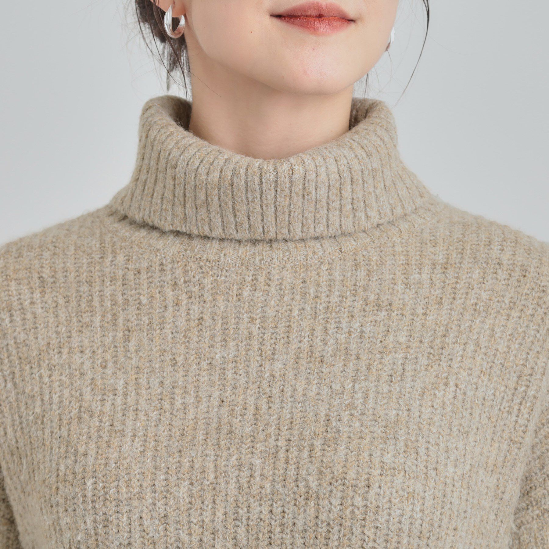 SHOO･LA･RUE「【洗濯機可/S-LL/体型カバー】女性らしい美シルエット チュニックニットワンピース」|ニット・セーター|