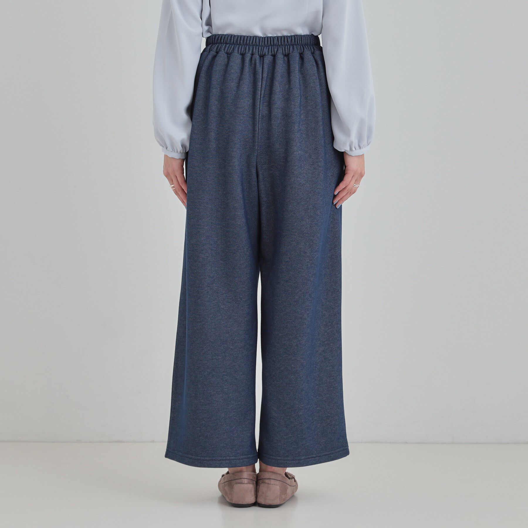 SHOO･LA･RUE「【あったか/S-LL】デニム風裏起毛ワイドパンツ」|その他|