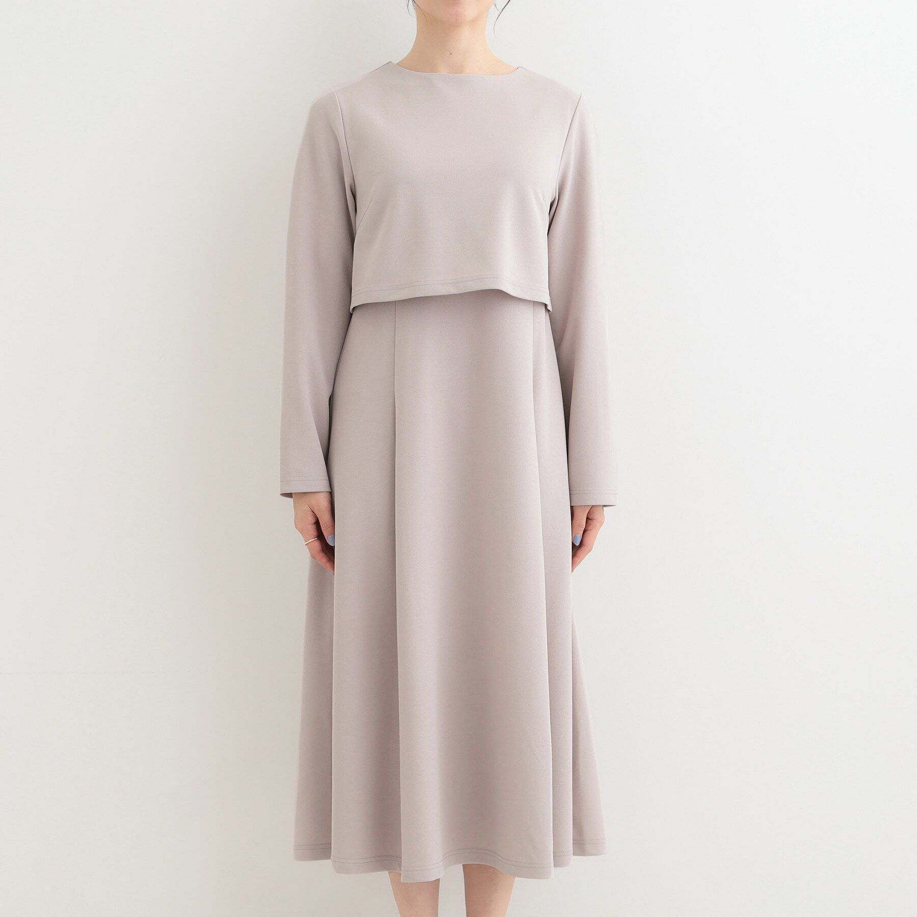 SHOO･LA･RUE「【S-LL】コーデに迷わずきちんと決まる セットアップ風ワンピース」|ワンピース|