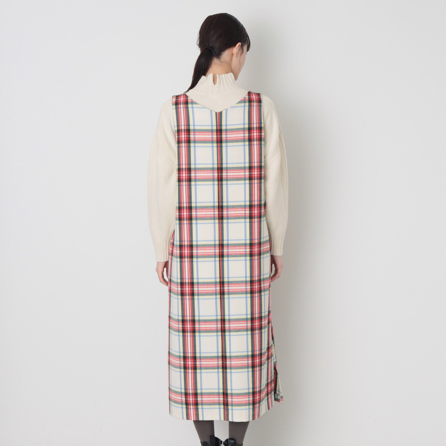 Dessin「【洗える】チェック柄ジャンパースカート」|ワンピース|