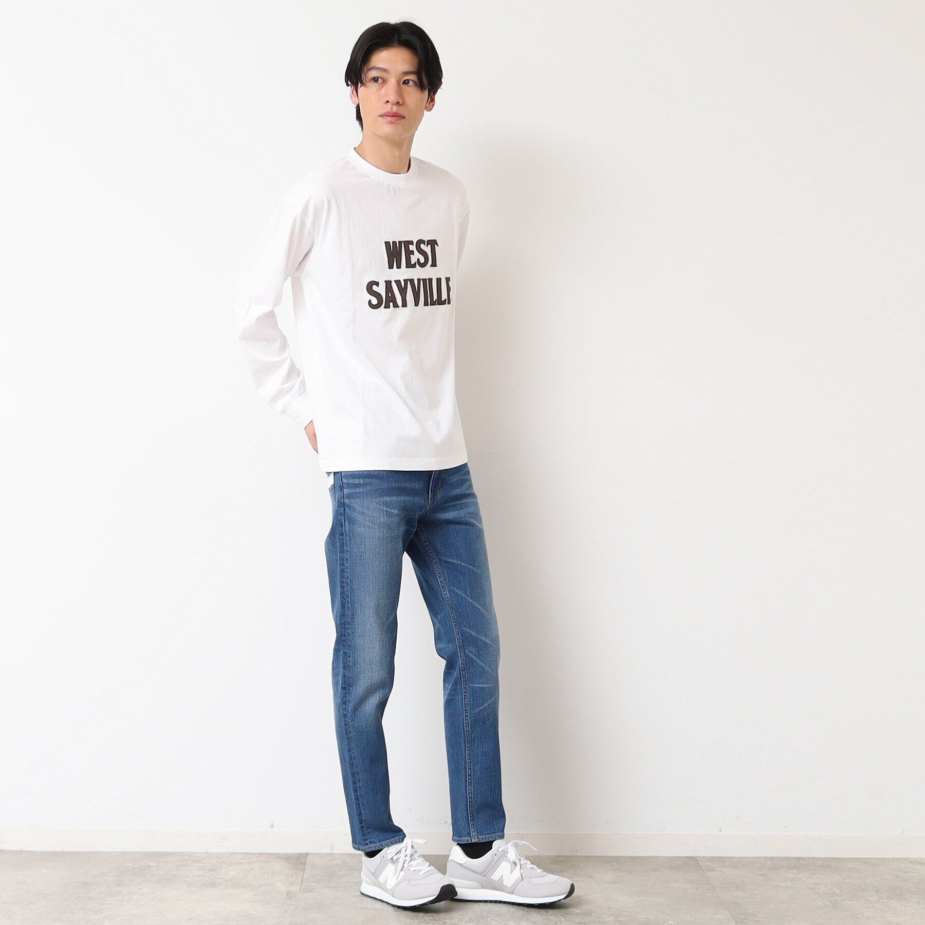 Dessin「【洗える】スリムストレッチデニムパンツ」|デニム|