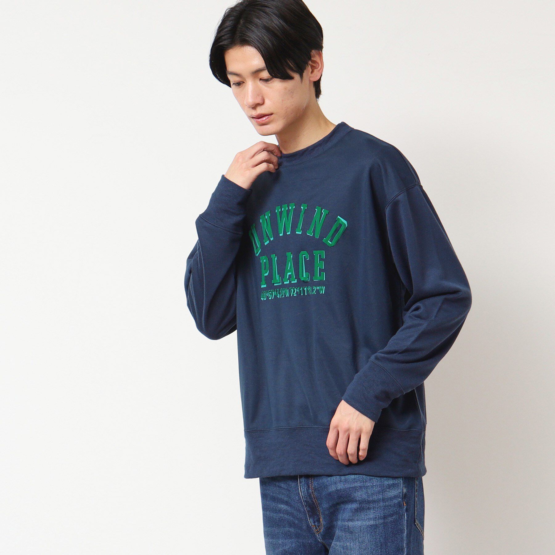 Dessin「【洗える】チュール重ねロゴスウェット」|パーカー|