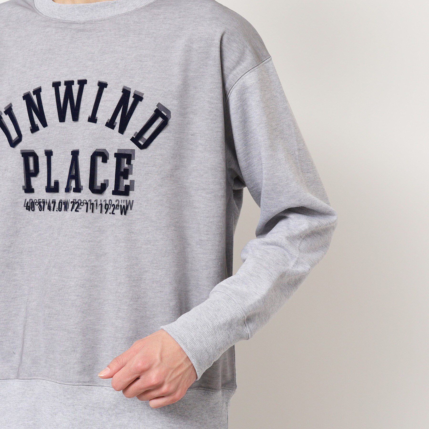 Dessin「【洗える】チュール重ねロゴスウェット」|パーカー|