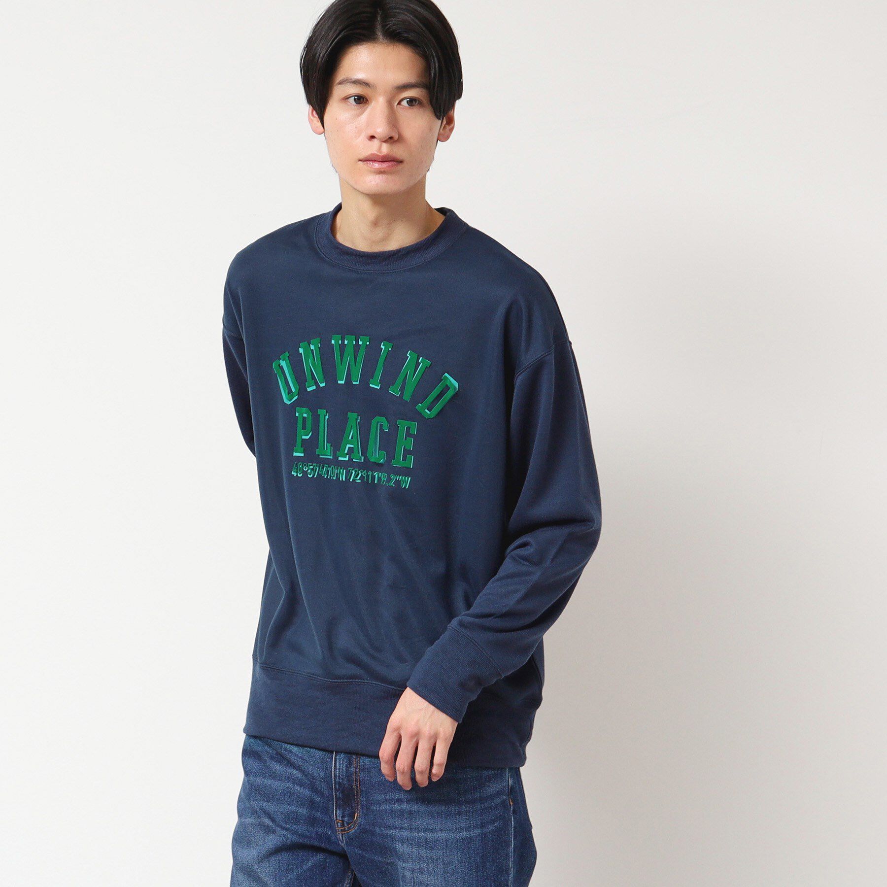 Dessin「【洗える】チュール重ねロゴスウェット」|パーカー|