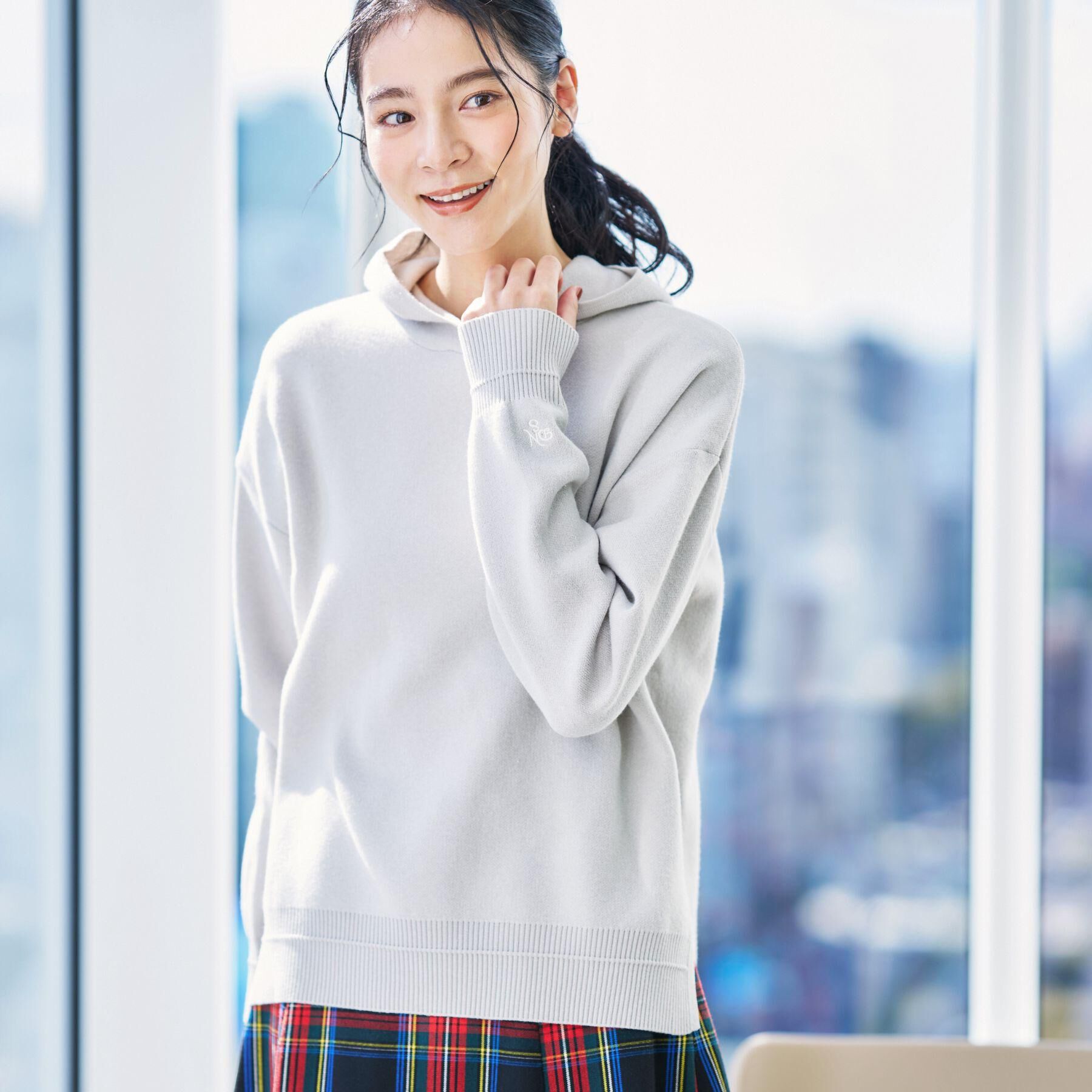 Dessin「【洗える／体型カバー】ちょうどいいニットパーカ」|ニット・セーター|グレージュ(050)