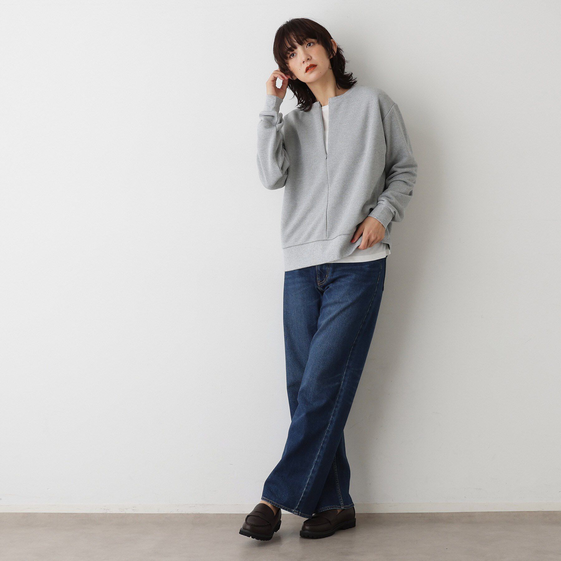 Dessin「【洗える】ハーフジップ裏毛」|パーカー|