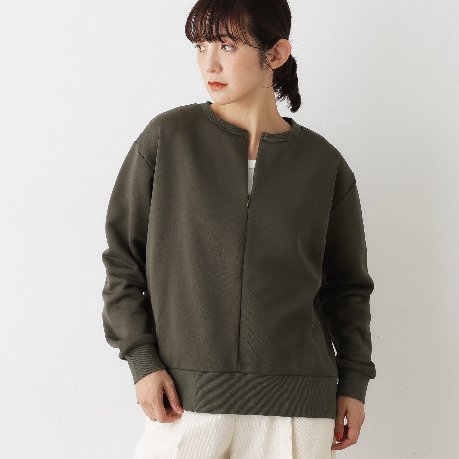 Dessin「【洗える】ハーフジップ裏毛」|パーカー|