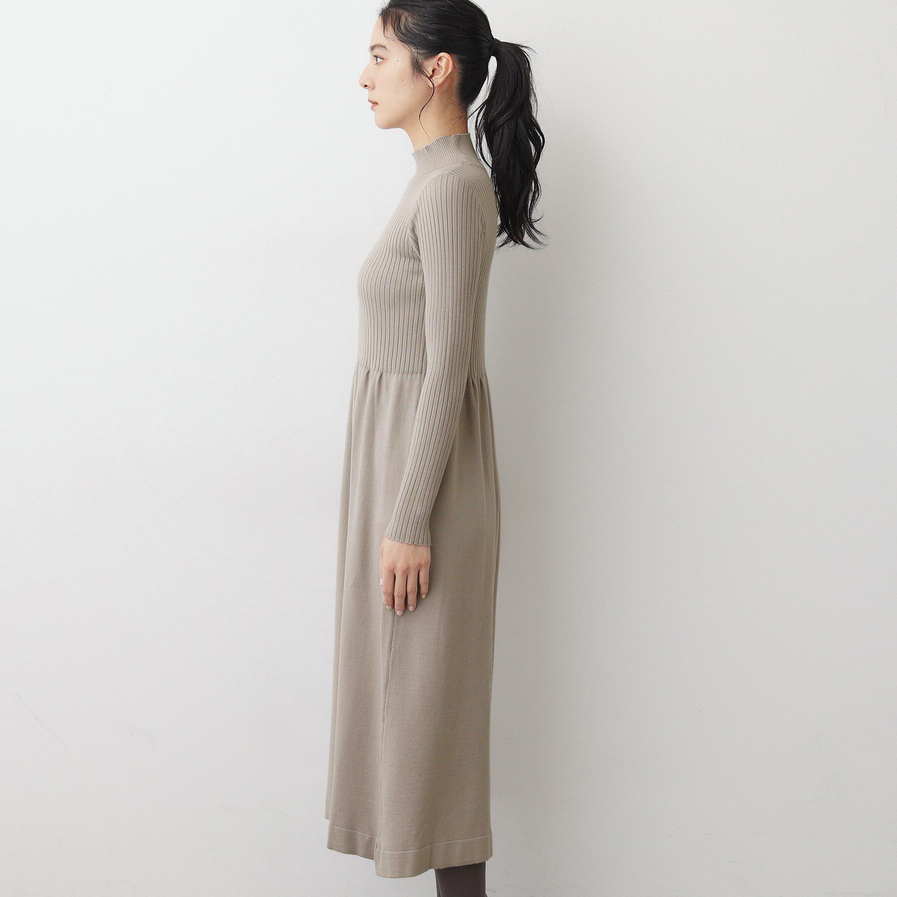 Dessin「【2点セット・洗える】シャギーベストニットワンピース」|スーツ|