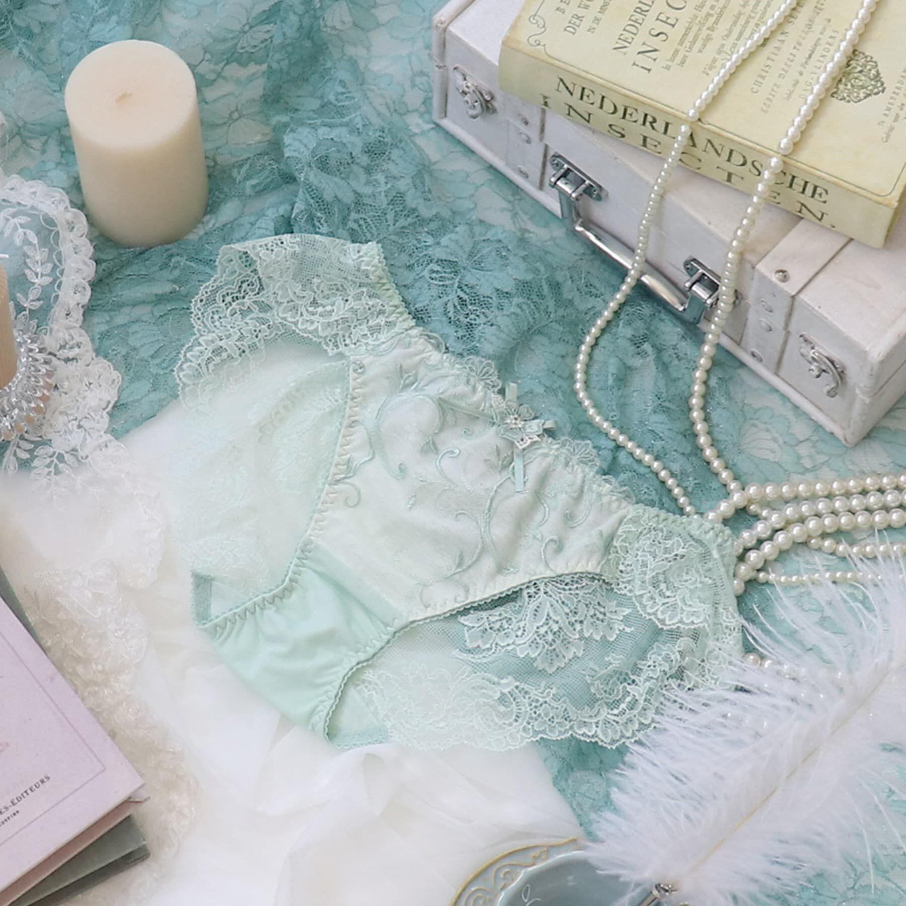 Risa Magli「マリッジ レースショーツ」|インナー|ミント(020)