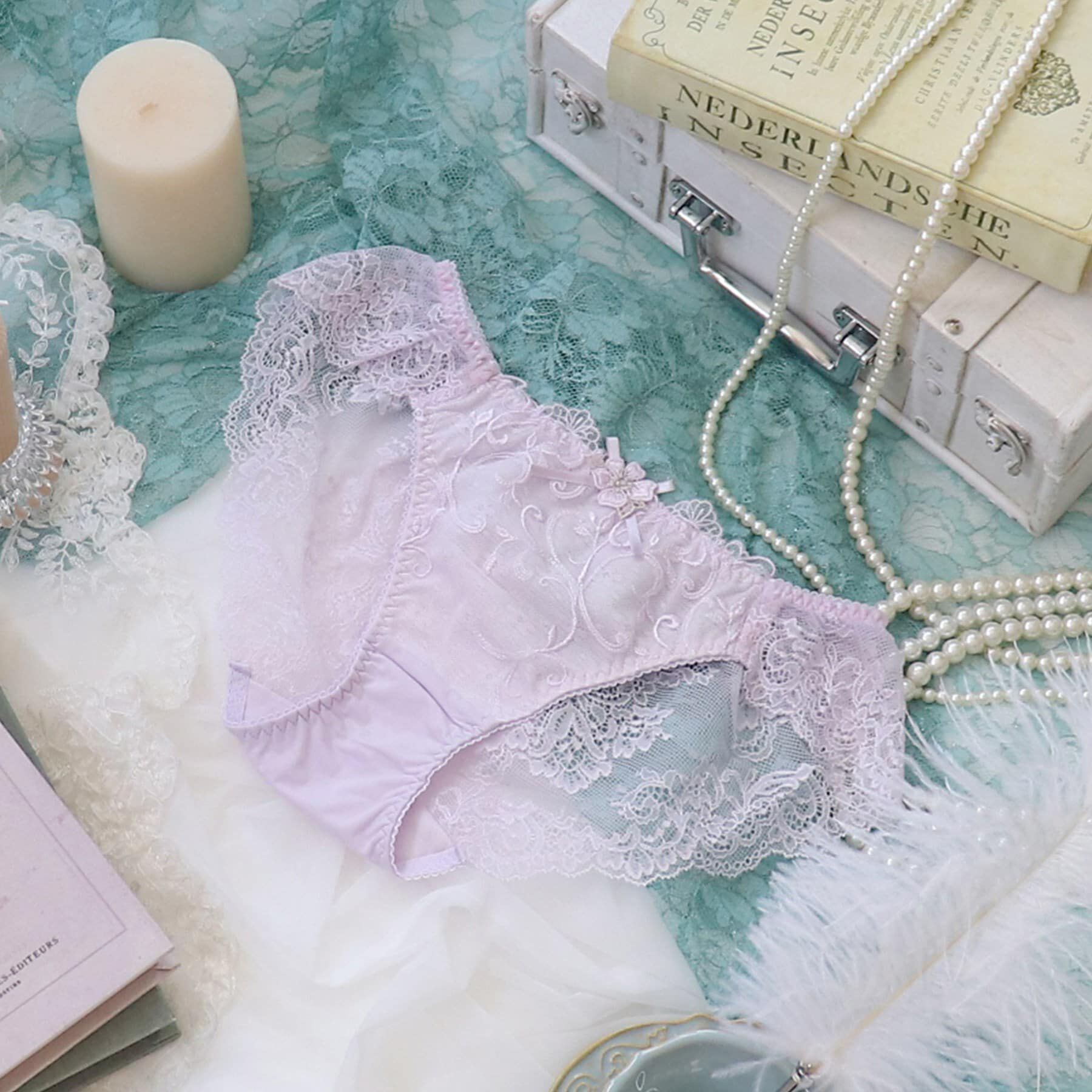 Risa Magli「マリッジ レースショーツ」|インナー|パープル(080)