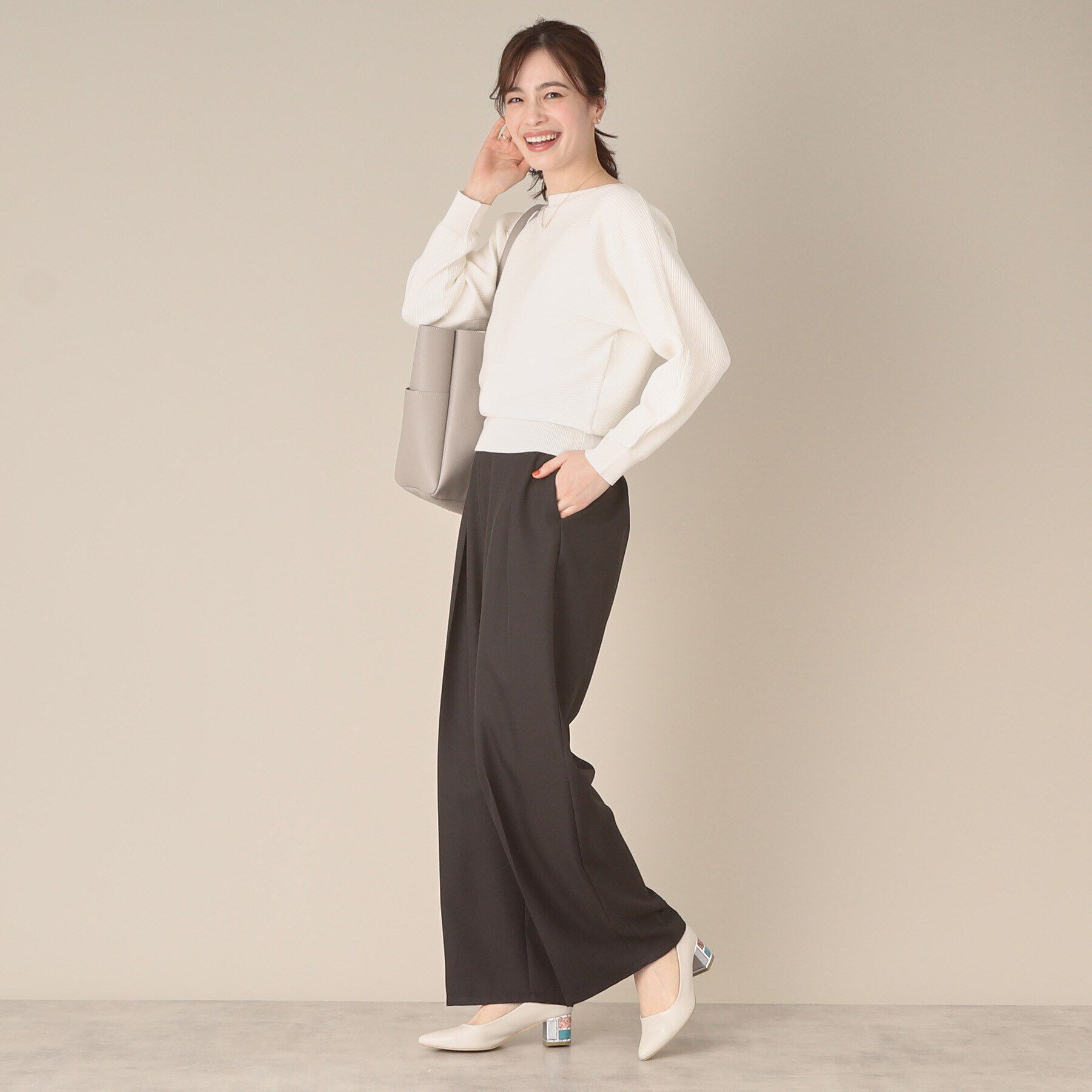 ITS&rsquo;DEMO「【アンチピリング／洗濯機OK】リブドルマンニット」|ニット・セーター|