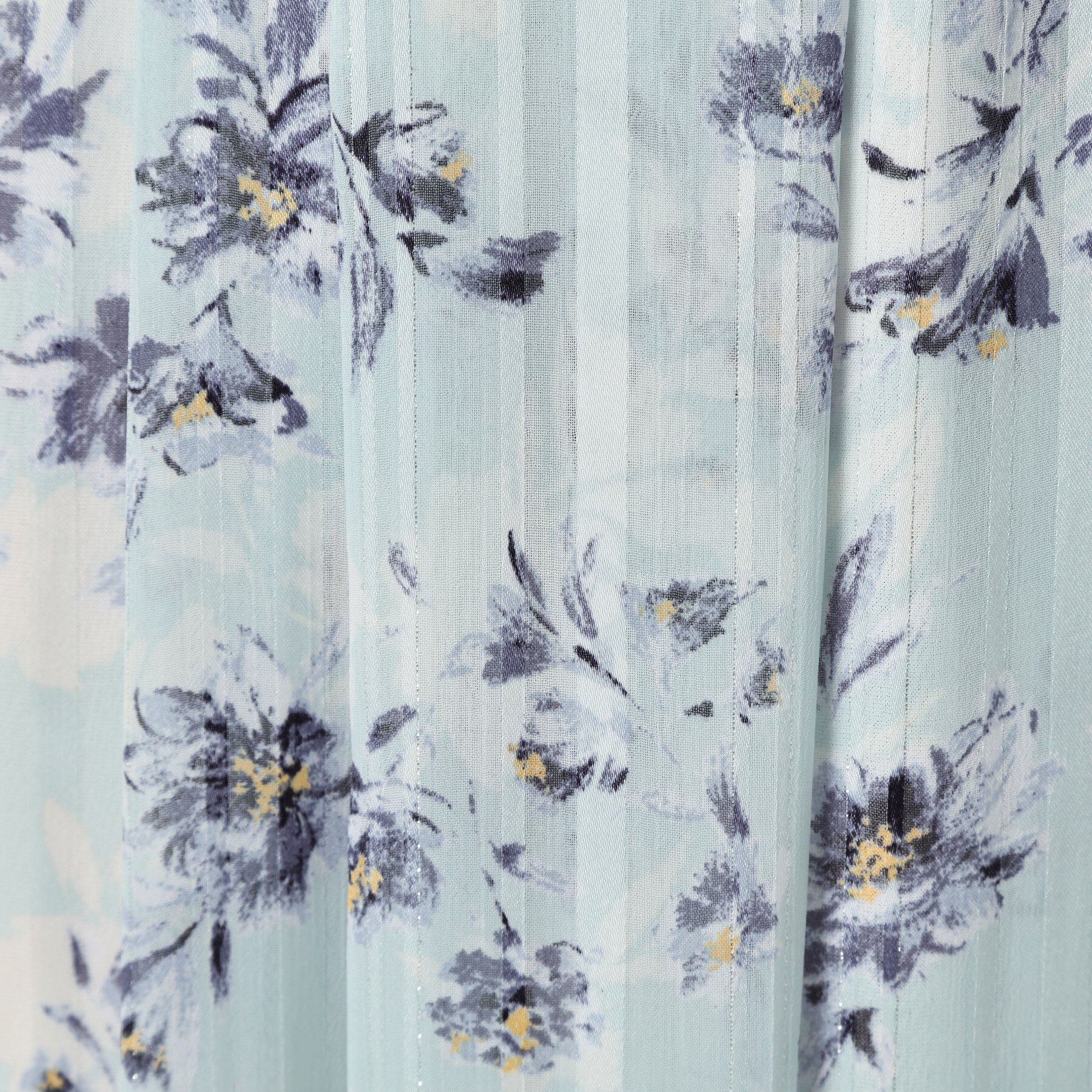 ITS&rsquo;DEMO「【ウエストゴム／手洗い可】ラメストライプ花柄スカート」|スカート|