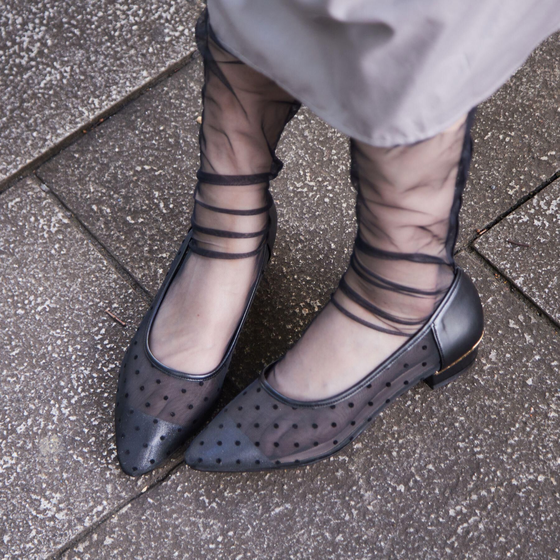 ESPERANZA「《定番》晴雨兼用クッションフラットパンプス」|パンプス|