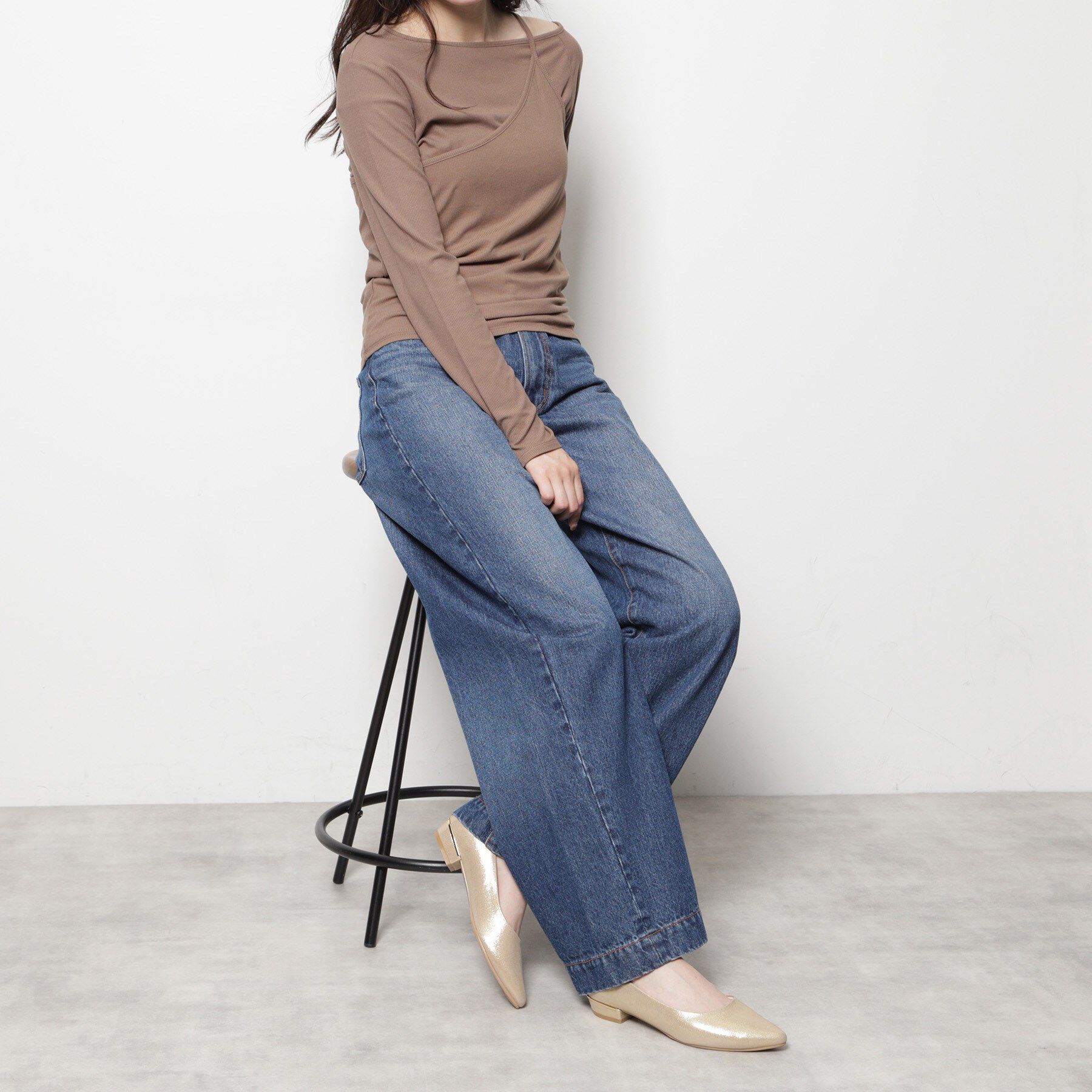 ESPERANZA「《定番》晴雨兼用クッションフラットパンプス」|パンプス|