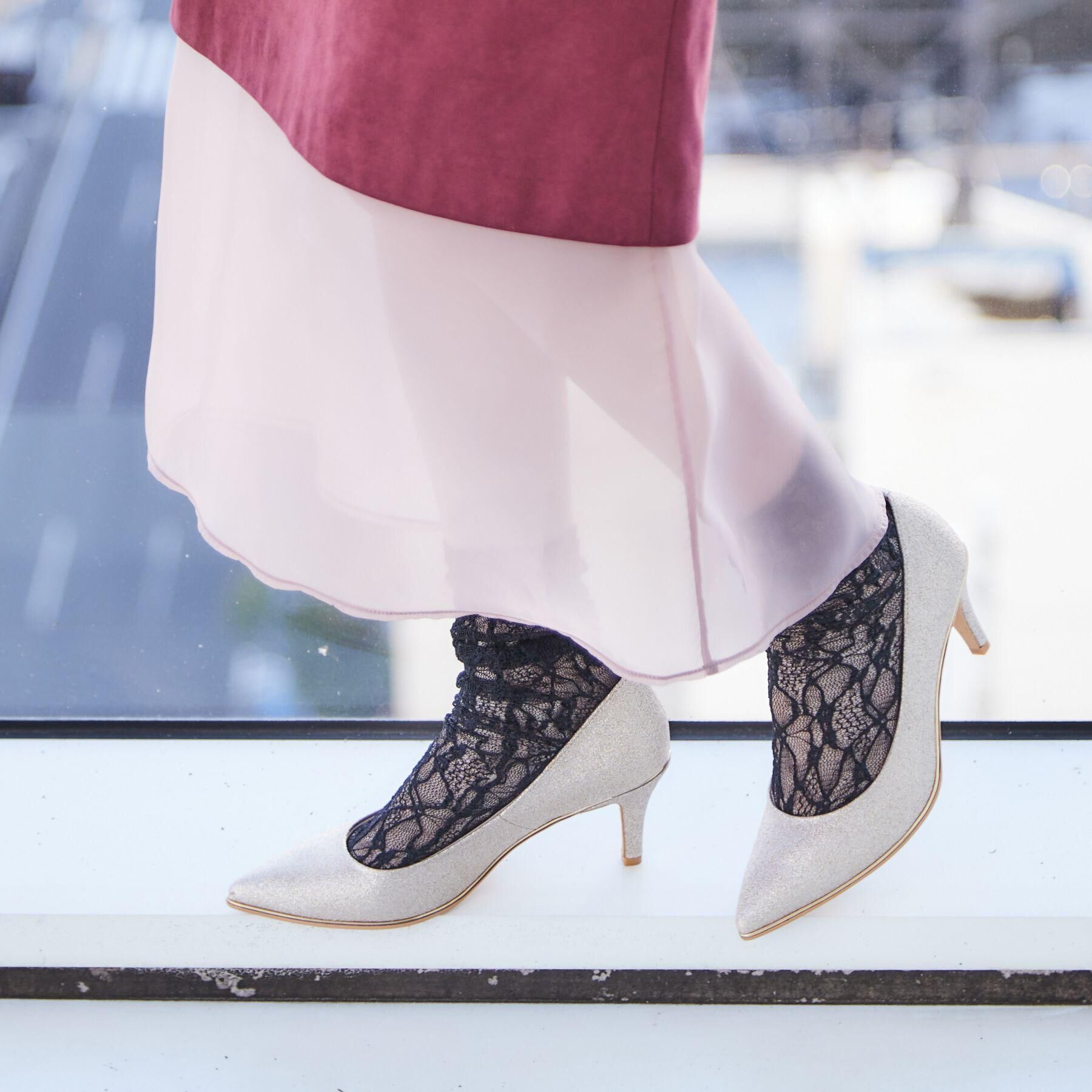 ESPERANZA「12時間パンプスNeoグリッター[7.5cmヒール]」|パンプス|