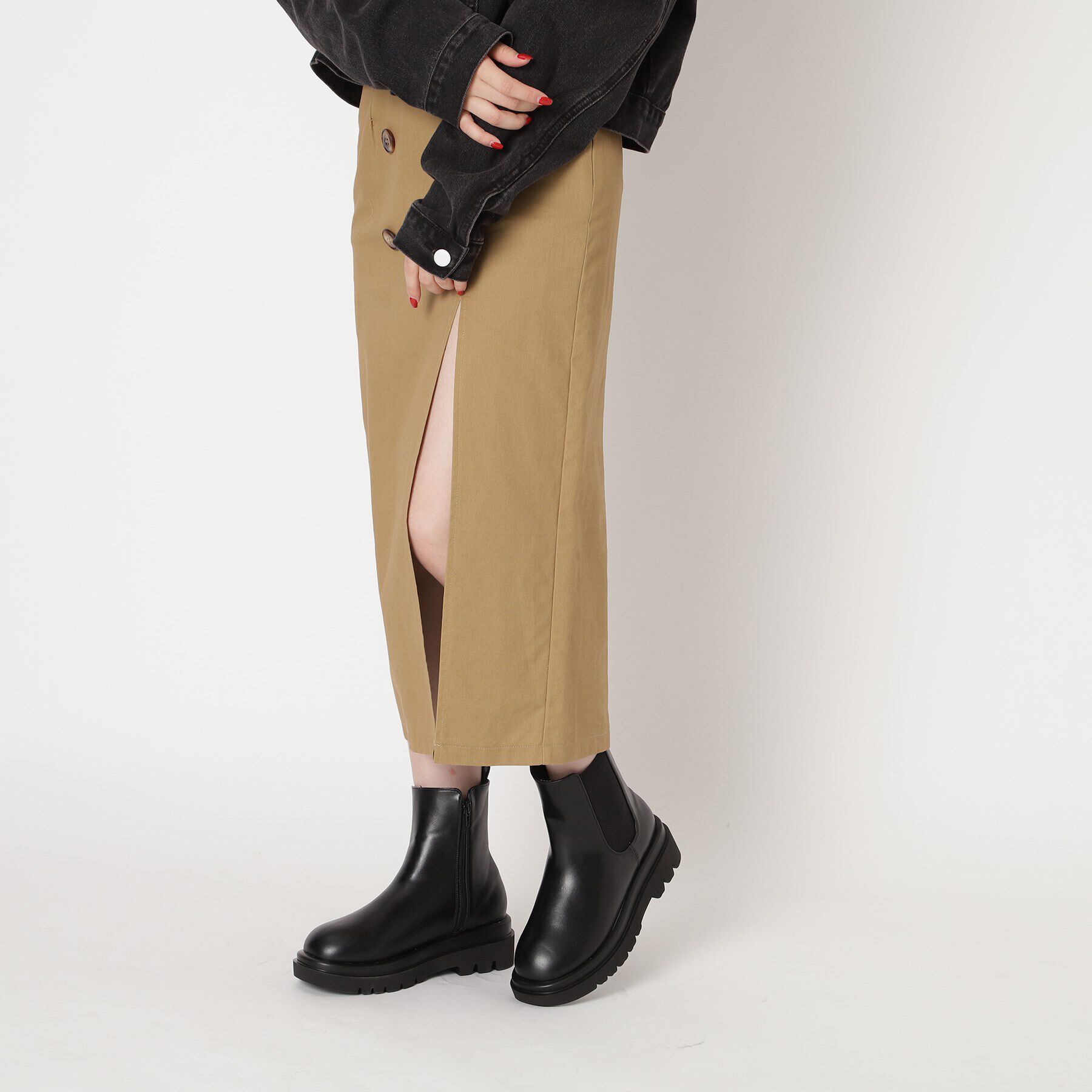 ESPERANZA「トラックソールサイドゴアショートブーツ【ESPERANZA_blanca】」|ショートブーツ|