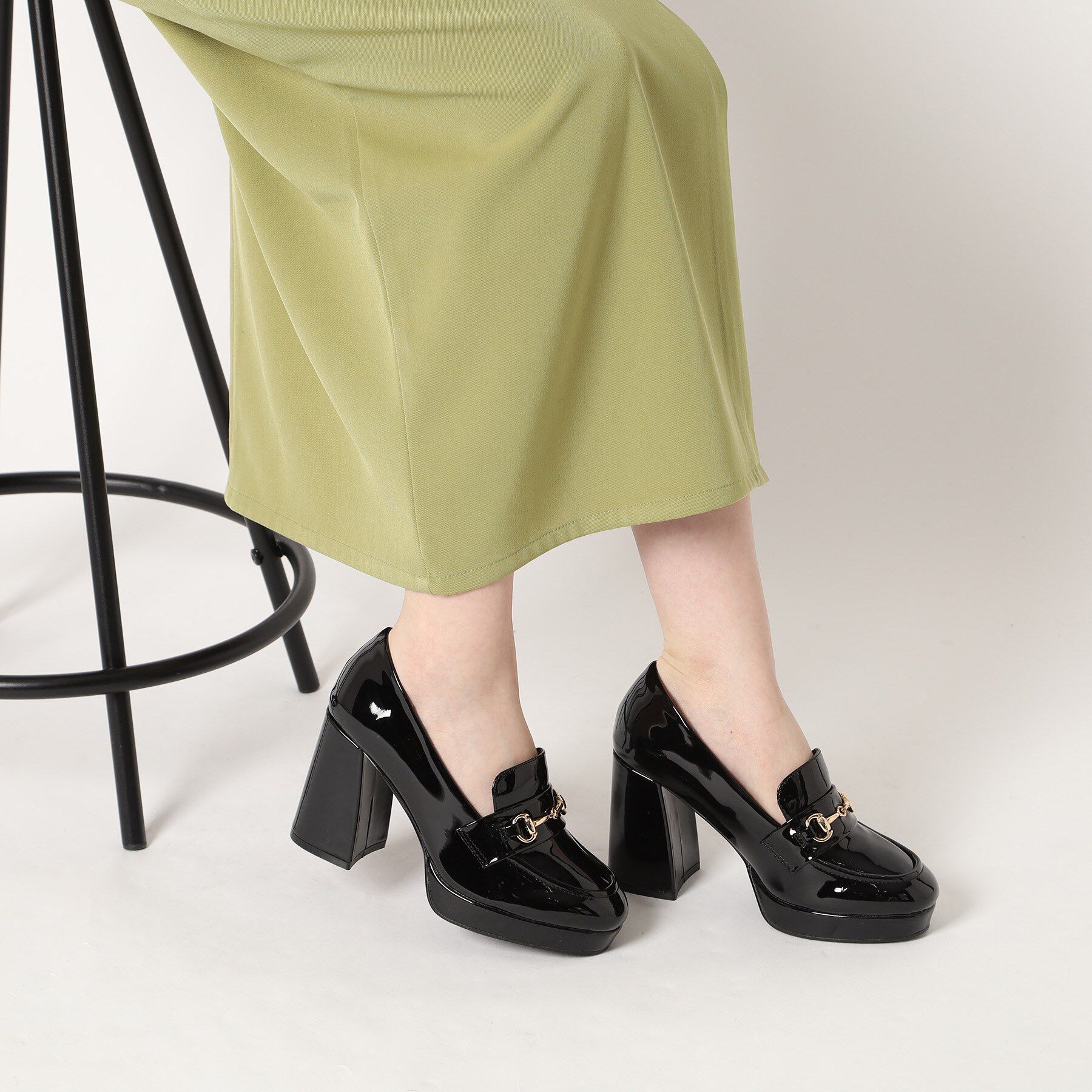 ESPERANZA「厚底ヒールアップローファー 24SS」|パンプス|