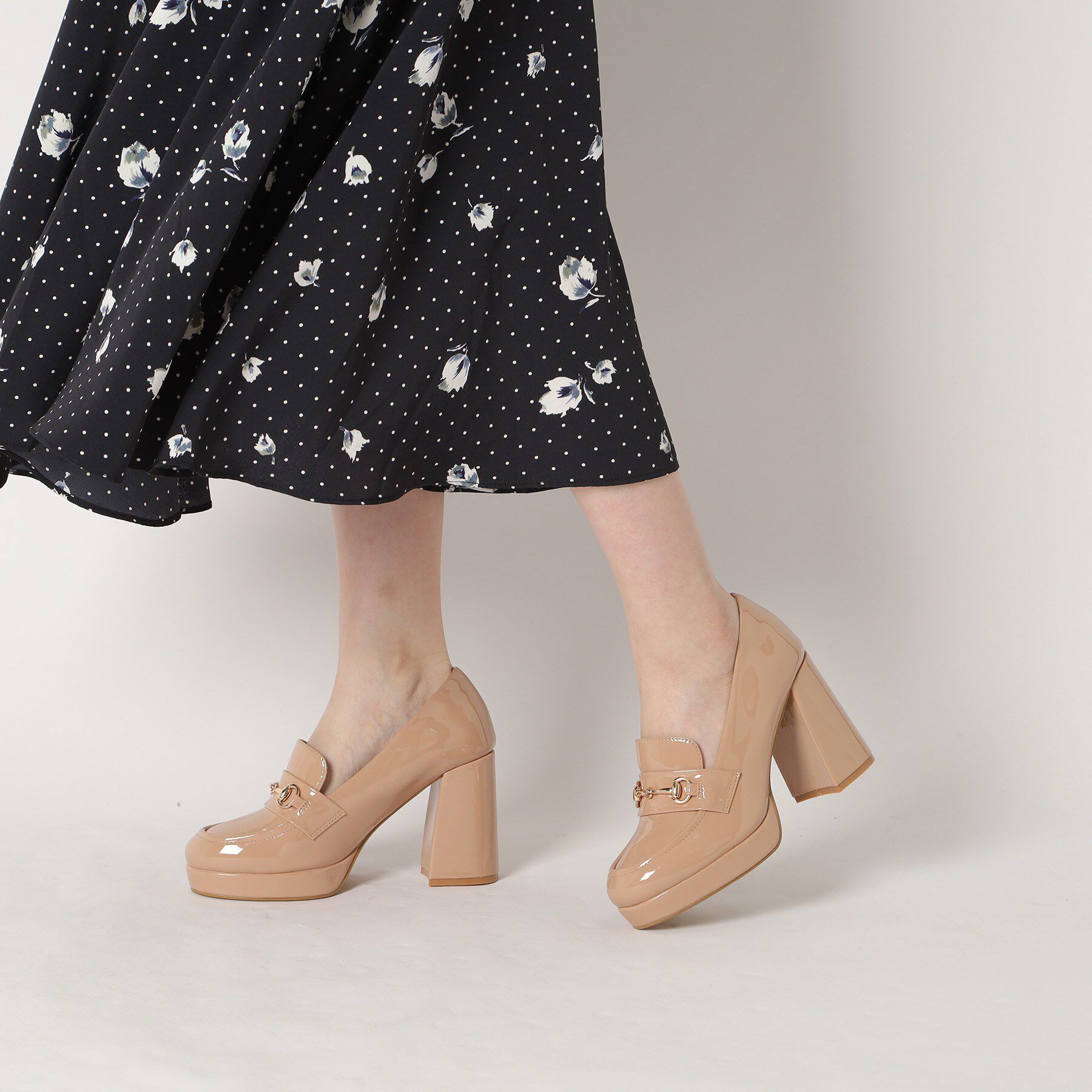 ESPERANZA「厚底ヒールアップローファー 24SS」|パンプス|