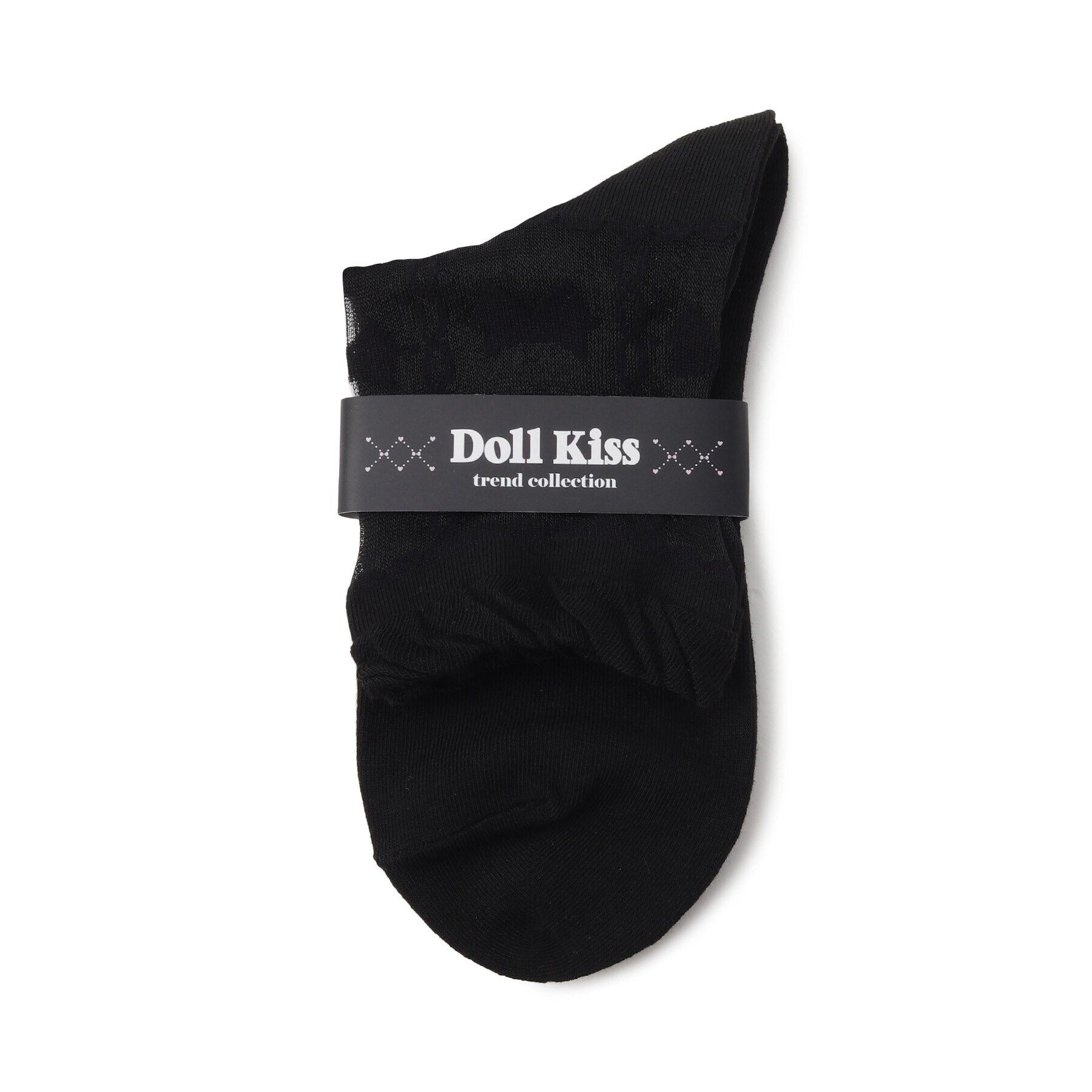 Doll Kiss「シースルーリボンソックス」|ソックス|ﾌﾞﾗｯｸ(019)
