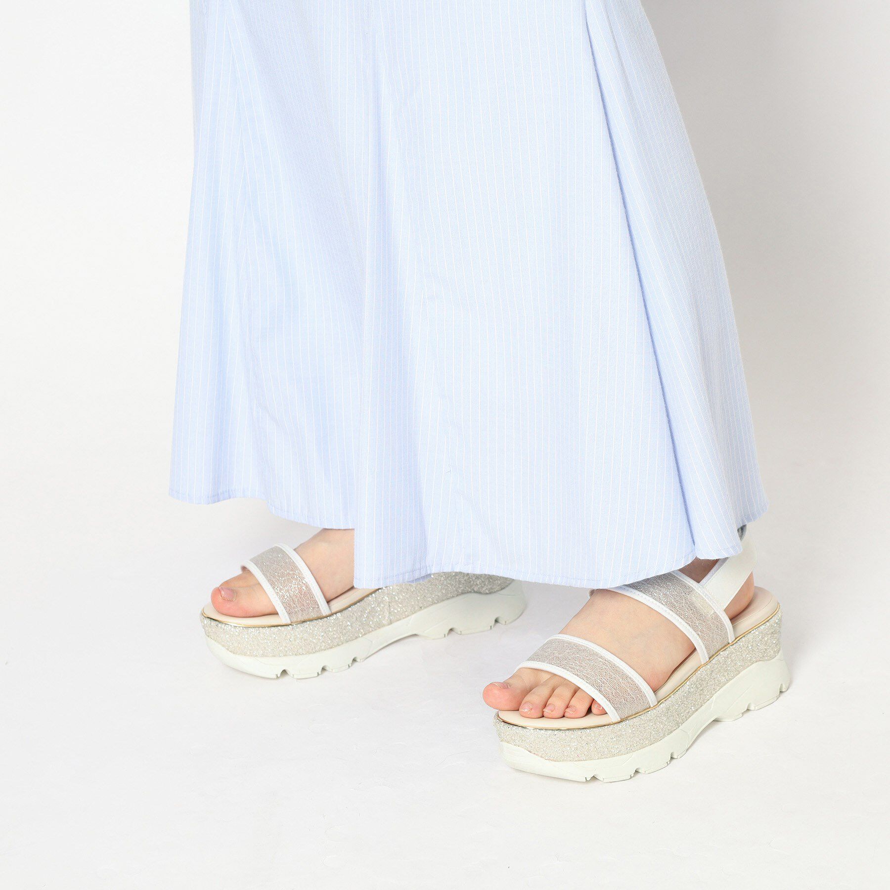 ESPERANZA「厚底ラメスポサン」|サンダル|