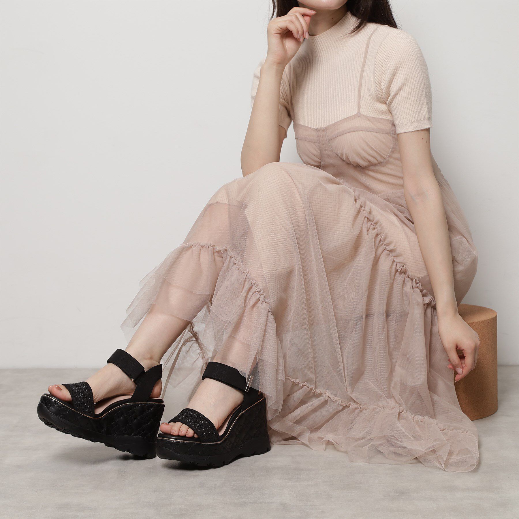 ESPERANZA「キルティングウェッジソールスポサン」|サンダル|