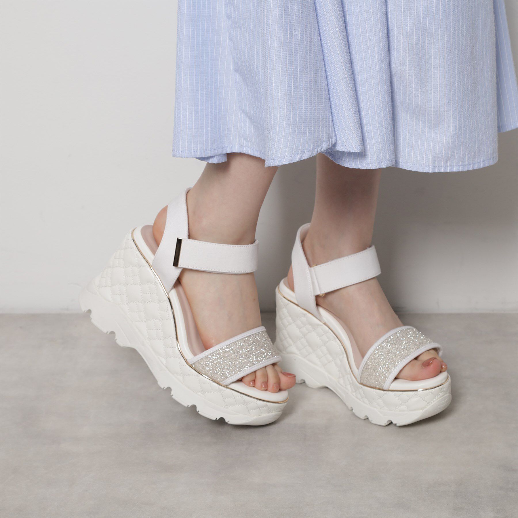 ESPERANZA「キルティングウェッジソールスポサン」|サンダル|