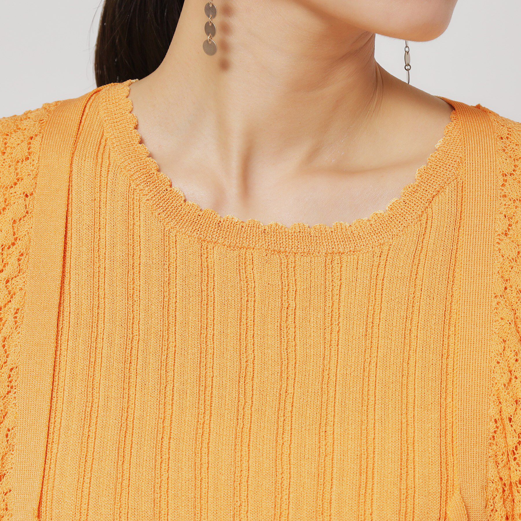 SunaUna「【レーシー＆リブ】アンサンブルニット」|カーディガン|