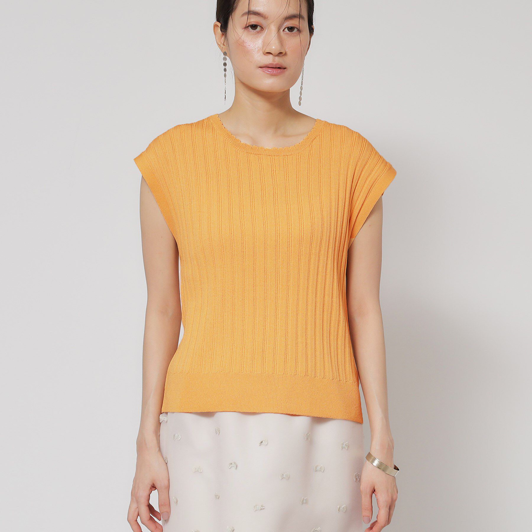 SunaUna「【レーシー＆リブ】アンサンブルニット」|カーディガン|