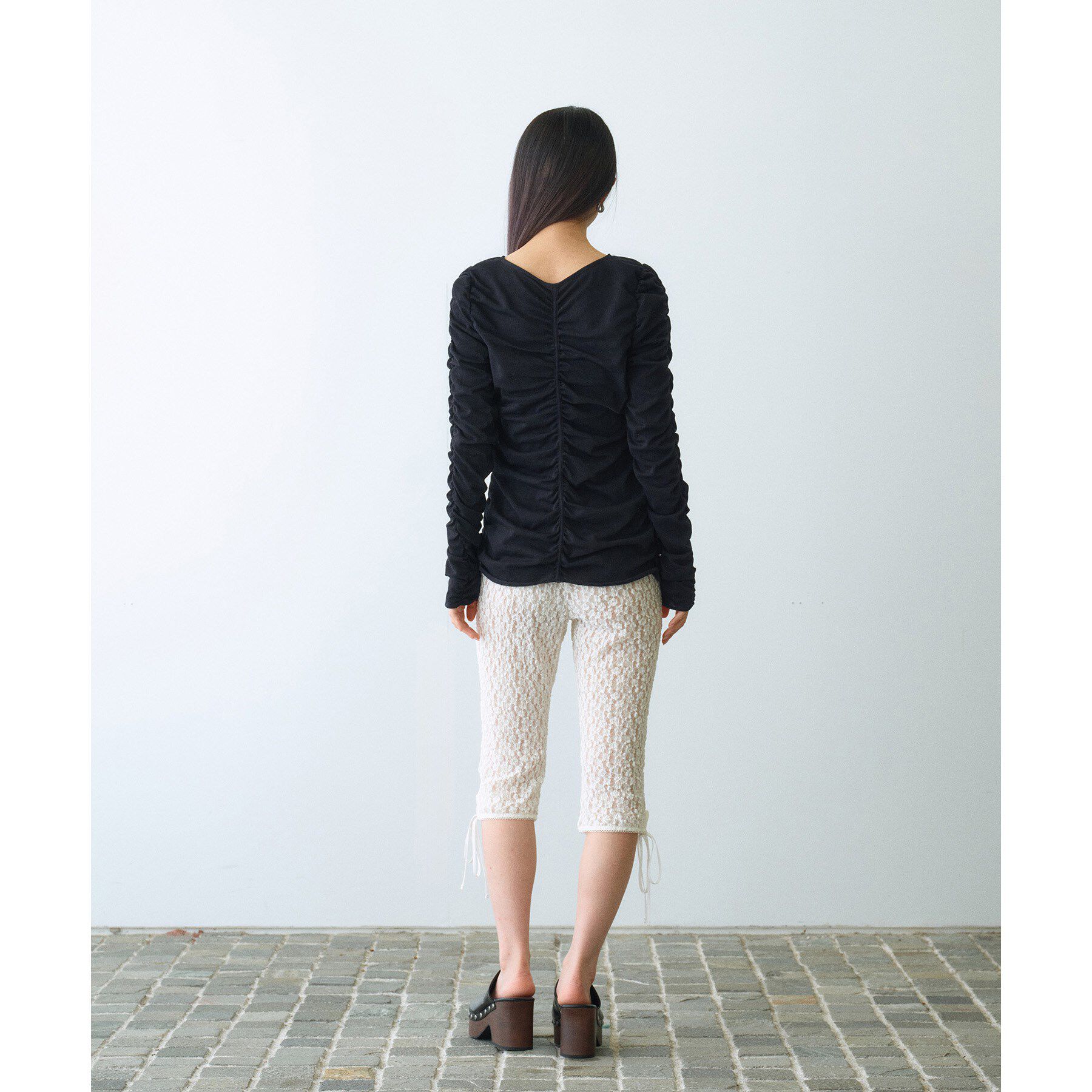 CODE A「sheer gather cardigan」|カーディガン|