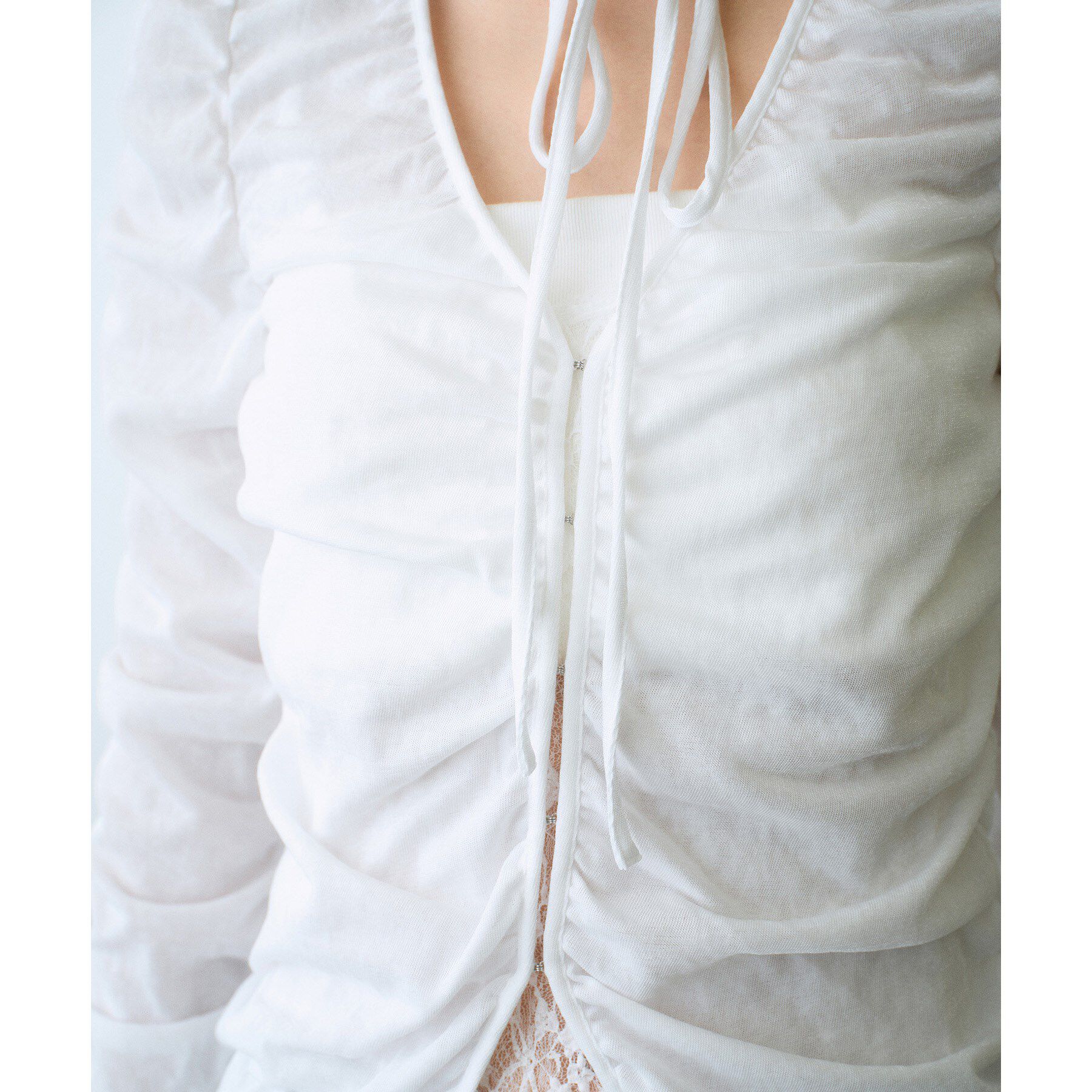 CODE A「sheer gather cardigan」|カーディガン|