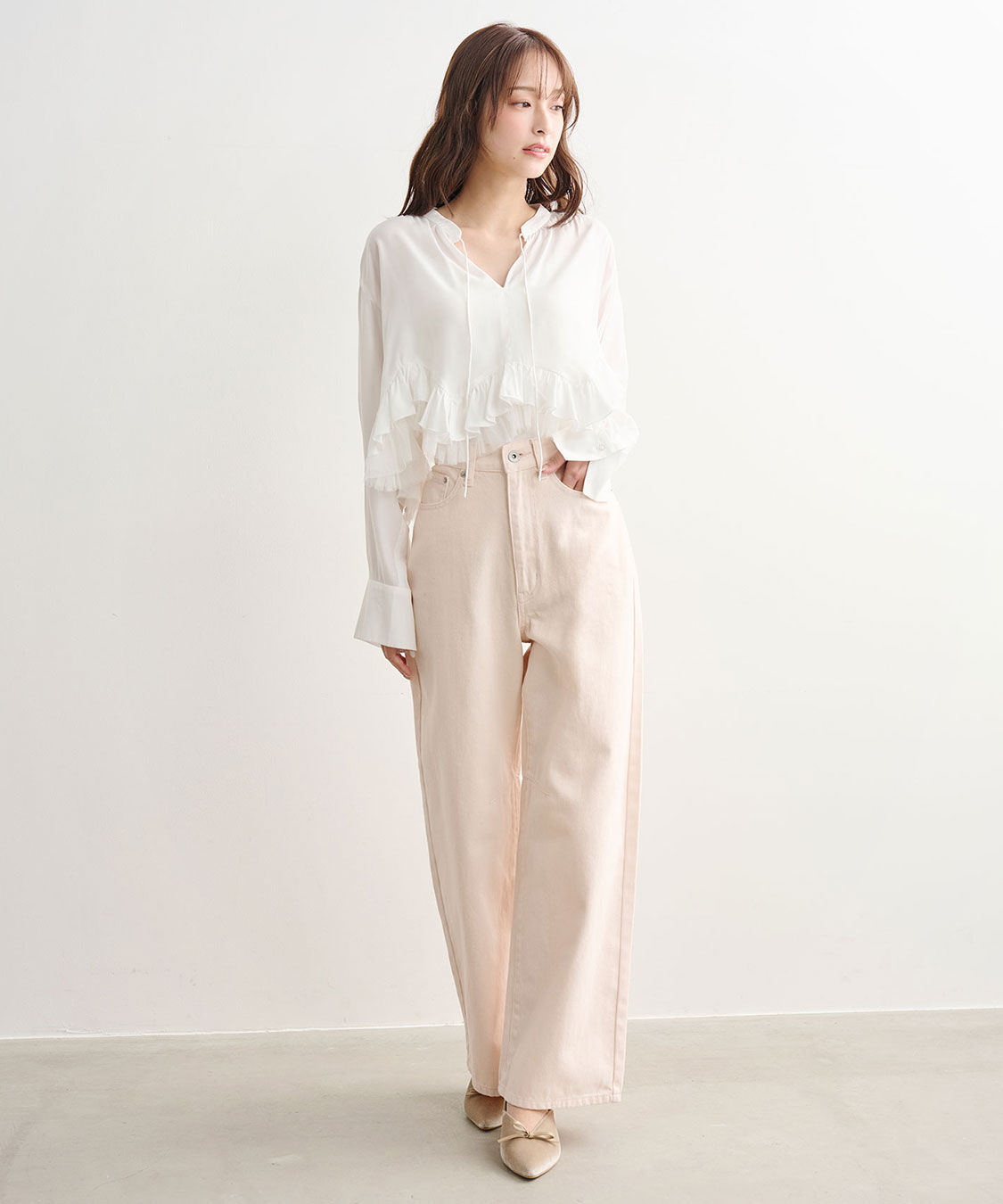 COCO DEAL「バレルワイドデニム/製品染めパンツ」|デニム|