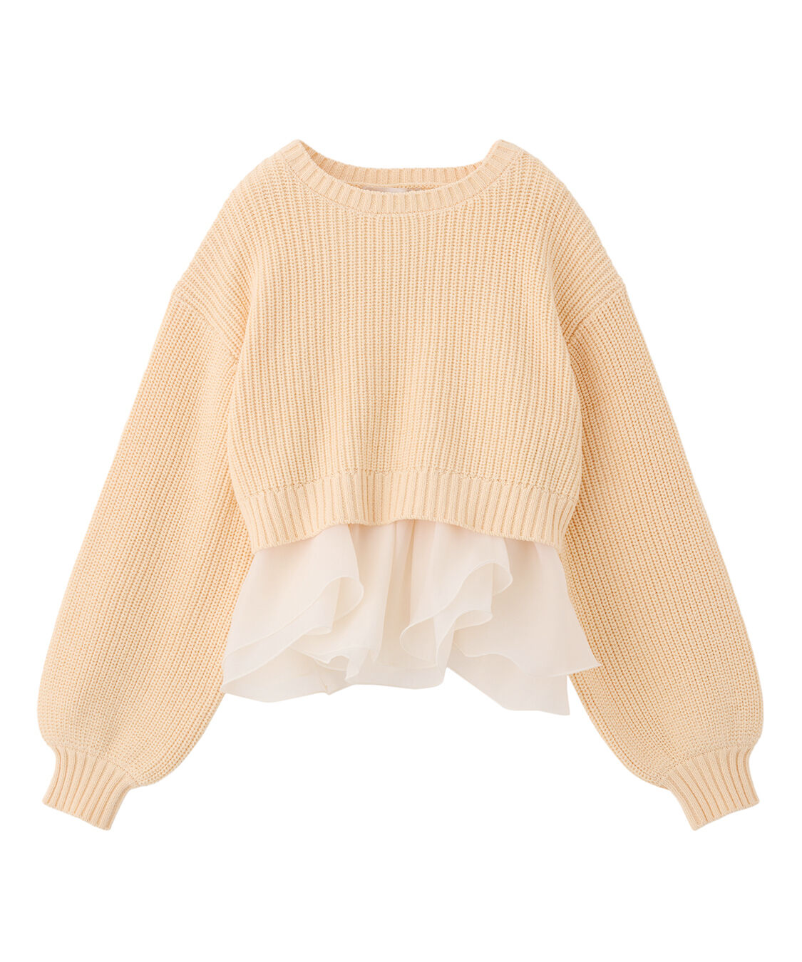 COCO DEAL「ペプラムブラウス&times;パフスリーブニットセット」|シャツ・ブラウス|