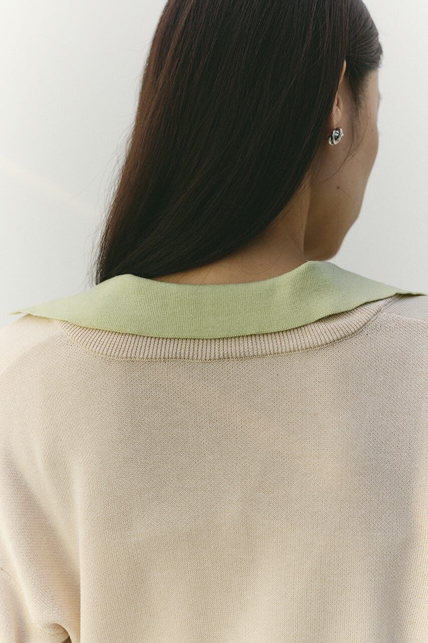 STYLEMIXER「レイヤードポロニットトップ」|ニット・セーター|