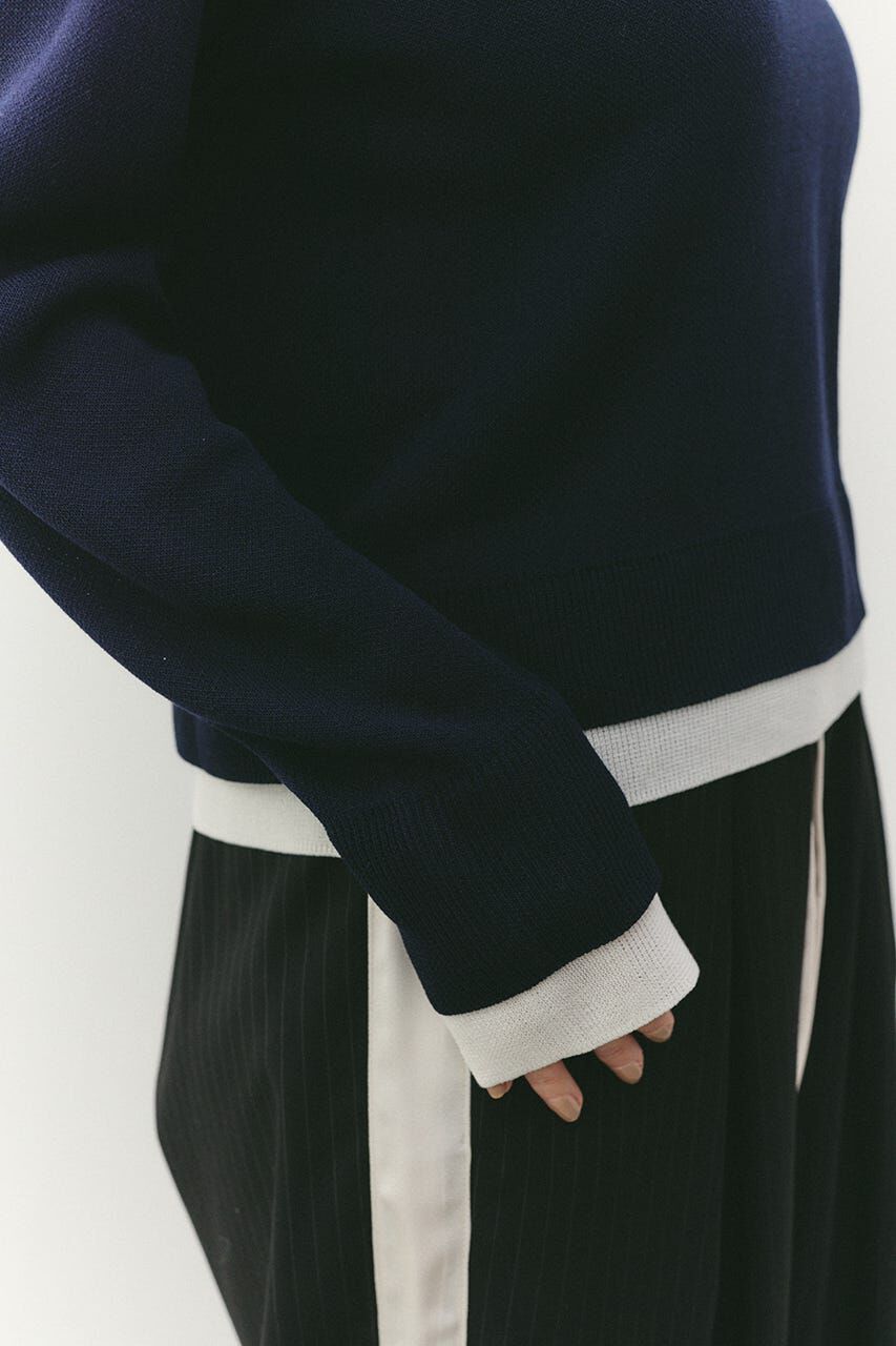 STYLEMIXER「レイヤードポロニットトップ」|ニット・セーター|