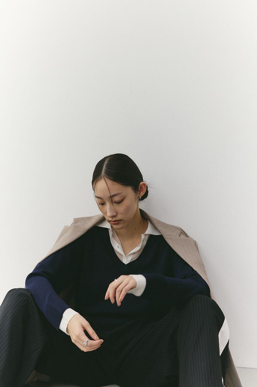 STYLEMIXER「レイヤードポロニットトップ」|ニット・セーター|