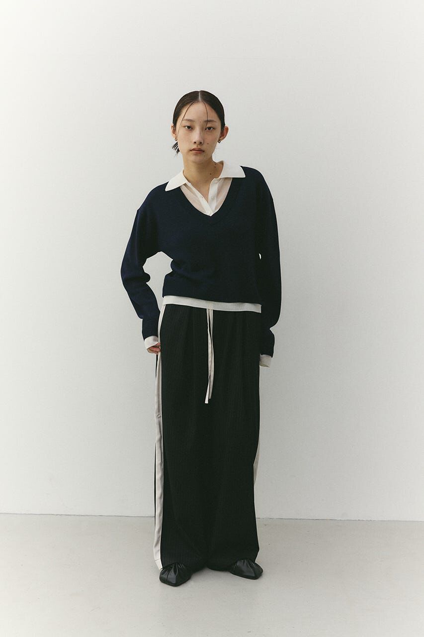 STYLEMIXER「レイヤードポロニットトップ」|ニット・セーター|