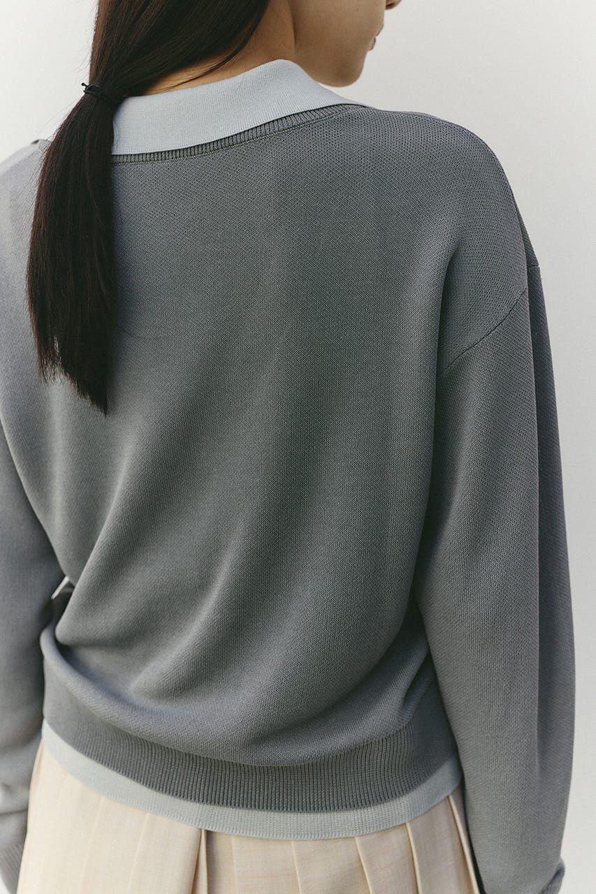 STYLEMIXER「レイヤードポロニットトップ」|ニット・セーター|