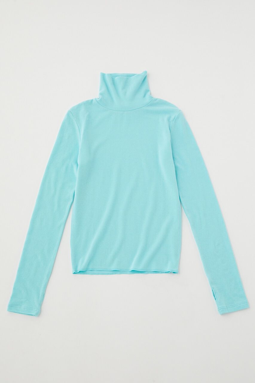 MOUSSY「HI NECK SOFT LS Tシャツ」|Tシャツ・カットソー|L/BLU1