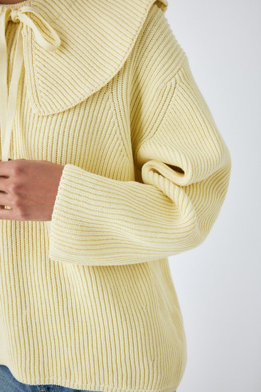 MOUSSY「DETACHABLE COLLAR RIB ニット」|ニット・セーター|