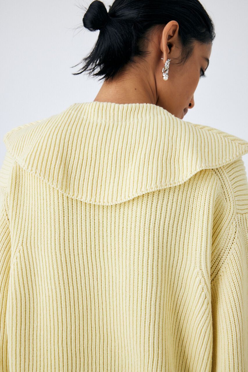 MOUSSY「DETACHABLE COLLAR RIB ニット」|ニット・セーター|