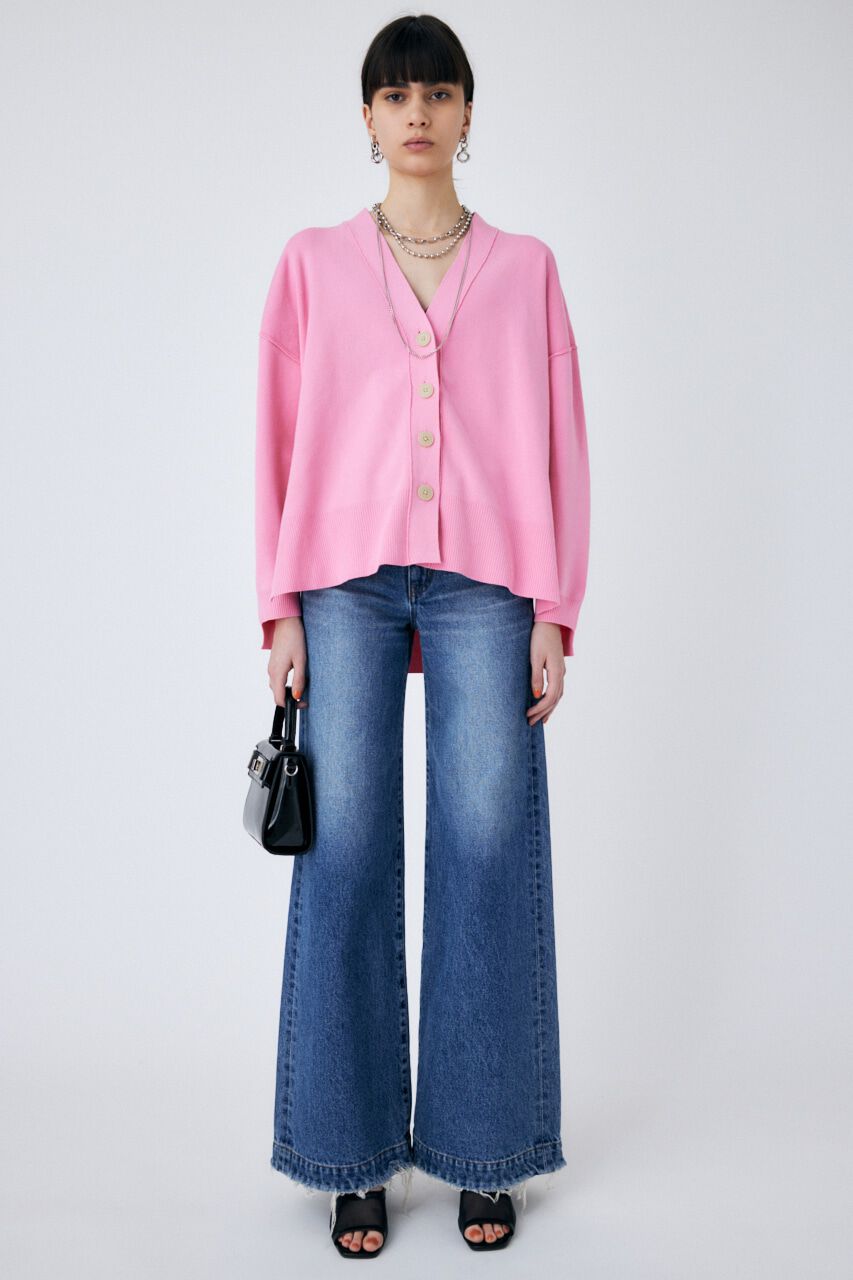 MOUSSY「CUT OFF WIDE LEG STRAIGHT」|デニム|