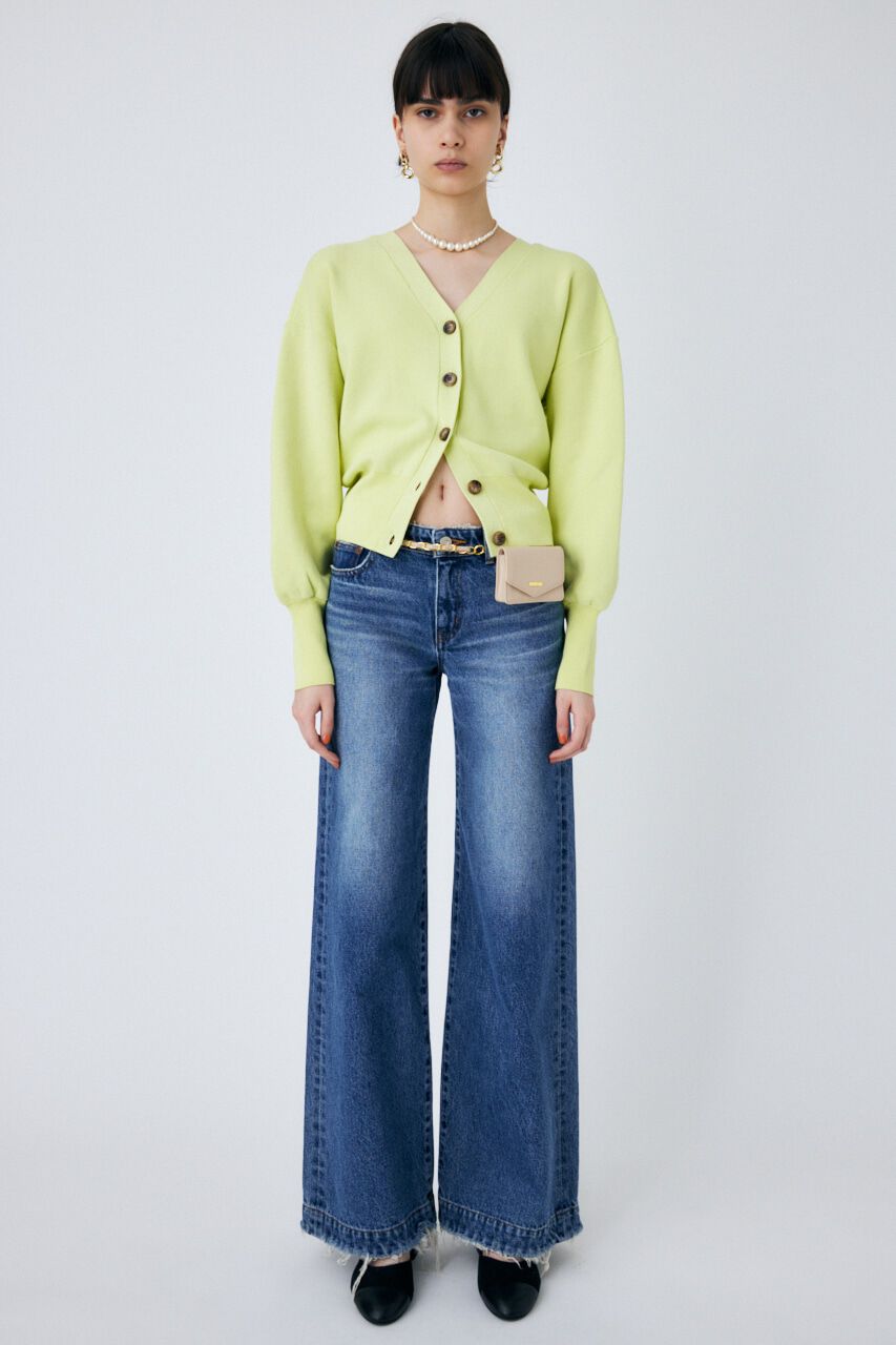 MOUSSY「CUT OFF WIDE LEG STRAIGHT」|デニム|