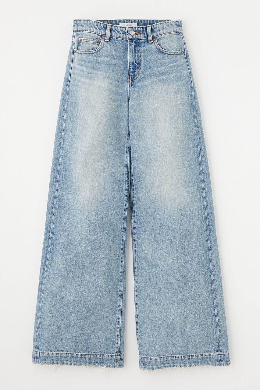 MOUSSY「CUT OFF WIDE LEG STRAIGHT」|デニム|