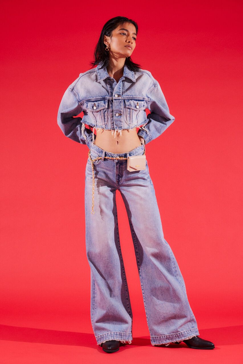 MOUSSY「CUT OFF WIDE LEG STRAIGHT」|デニム|