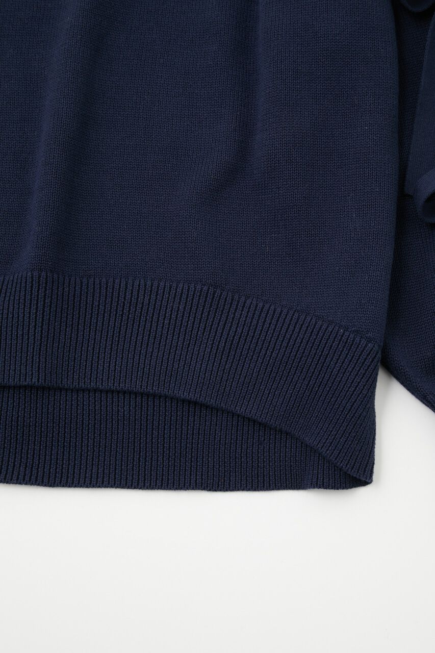 MOUSSY「RIBBON SLEEVE LOOSE ニット」|ニット・セーター|