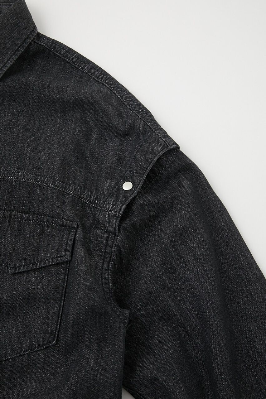 MOUSSY「CUT OUT DENIM シャツ」|Tシャツ・カットソー|